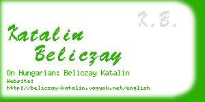 katalin beliczay business card